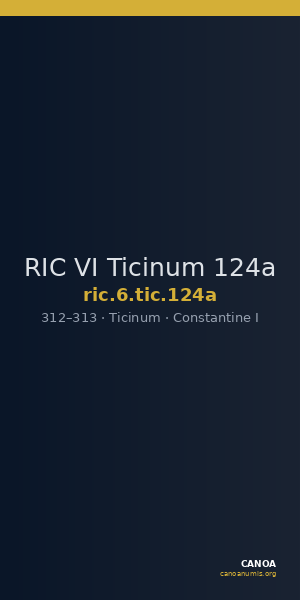 RIC VI Ticinum 124a — CANOA