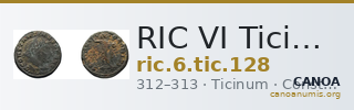 RIC VI Ticinum 128 — CANOA
