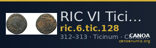 RIC VI Ticinum 128 — CANOA