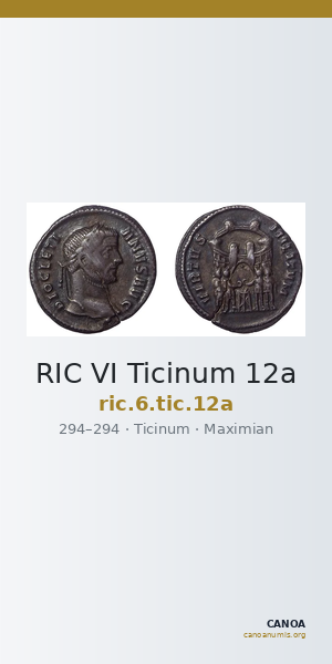 RIC VI Ticinum 12a — CANOA