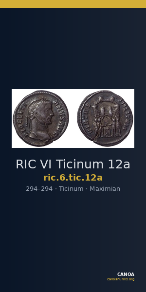 RIC VI Ticinum 12a — CANOA