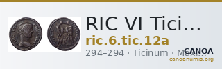 RIC VI Ticinum 12a — CANOA