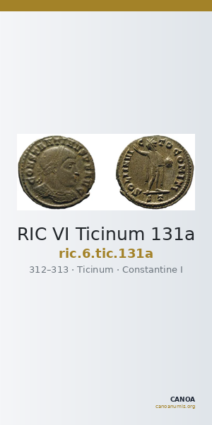 RIC VI Ticinum 131a — CANOA