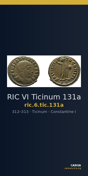 RIC VI Ticinum 131a — CANOA