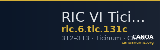 RIC VI Ticinum 131c — CANOA