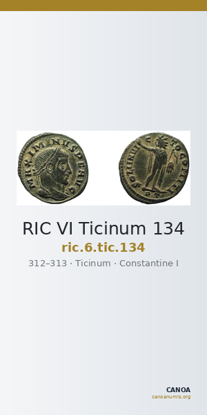 RIC VI Ticinum 134 — CANOA