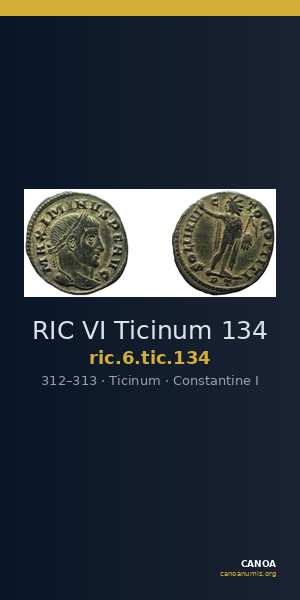 RIC VI Ticinum 134 — CANOA