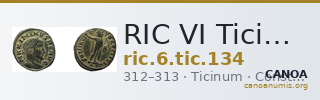 RIC VI Ticinum 134 — CANOA