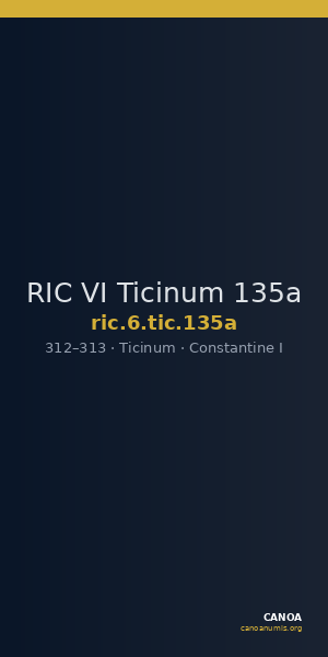 RIC VI Ticinum 135a — CANOA