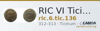 RIC VI Ticinum 136 — CANOA