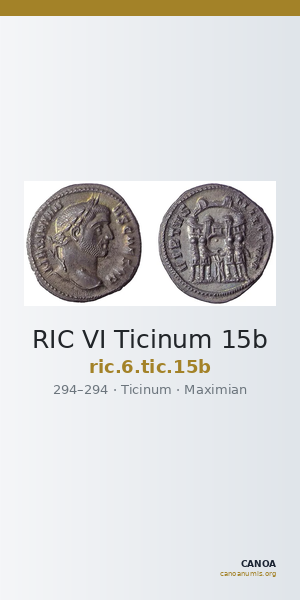 RIC VI Ticinum 15b — CANOA