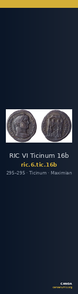 RIC VI Ticinum 16b — CANOA