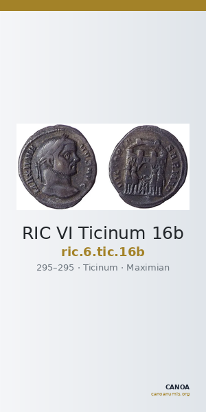 RIC VI Ticinum 16b — CANOA