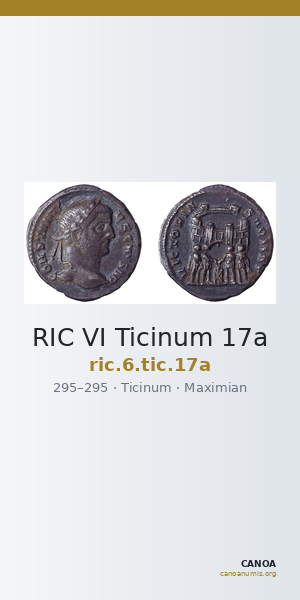 RIC VI Ticinum 17a — CANOA