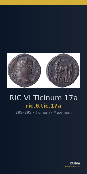RIC VI Ticinum 17a — CANOA