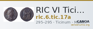 RIC VI Ticinum 17a — CANOA