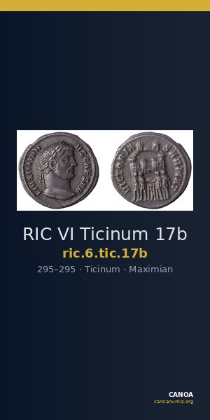 RIC VI Ticinum 17b — CANOA