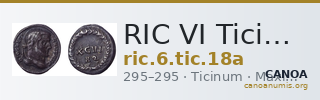 RIC VI Ticinum 18a — CANOA
