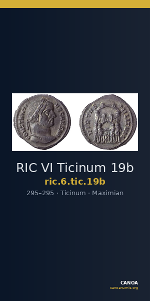 RIC VI Ticinum 19b — CANOA