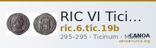 RIC VI Ticinum 19b — CANOA