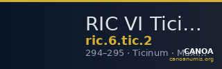 RIC VI Ticinum 2 — CANOA