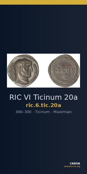 RIC VI Ticinum 20a — CANOA