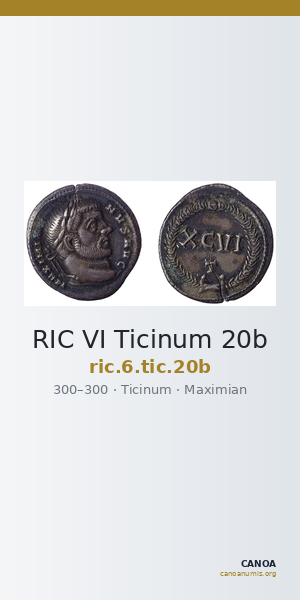RIC VI Ticinum 20b — CANOA