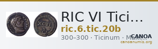 RIC VI Ticinum 20b — CANOA