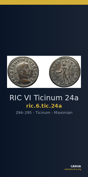 RIC VI Ticinum 24a — CANOA