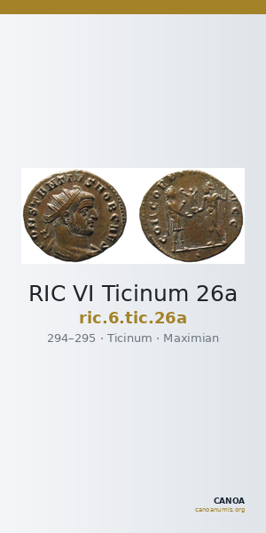 RIC VI Ticinum 26a — CANOA