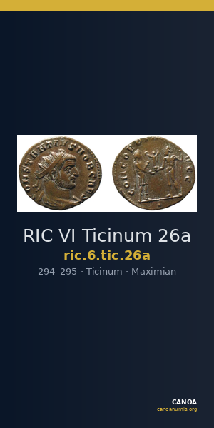 RIC VI Ticinum 26a — CANOA