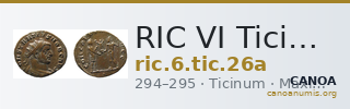 RIC VI Ticinum 26a — CANOA