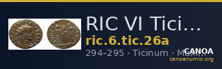 RIC VI Ticinum 26a — CANOA