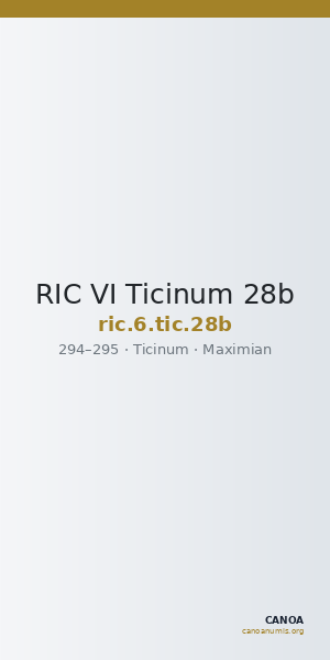 RIC VI Ticinum 28b — CANOA