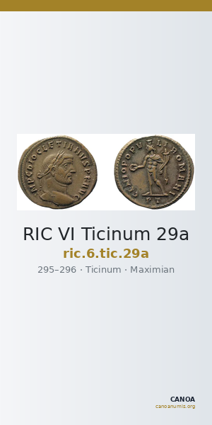 RIC VI Ticinum 29a — CANOA