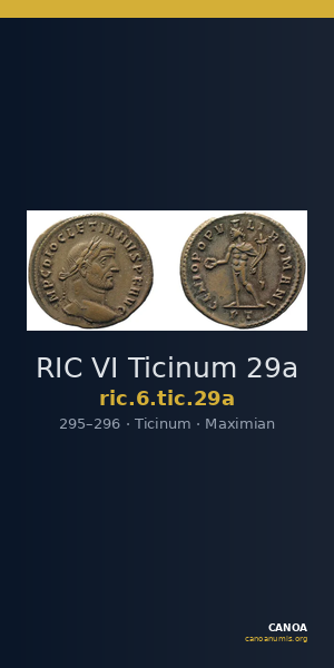 RIC VI Ticinum 29a — CANOA