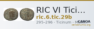 RIC VI Ticinum 29b — CANOA
