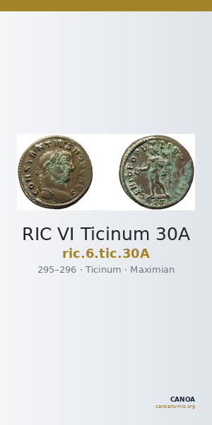 RIC VI Ticinum 30A — CANOA