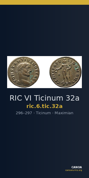 RIC VI Ticinum 32a — CANOA