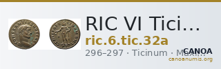 RIC VI Ticinum 32a — CANOA