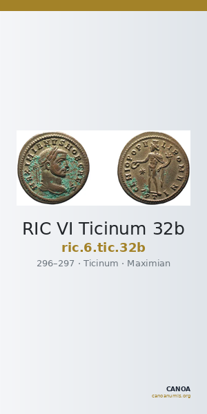 RIC VI Ticinum 32b — CANOA