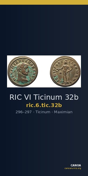 RIC VI Ticinum 32b — CANOA