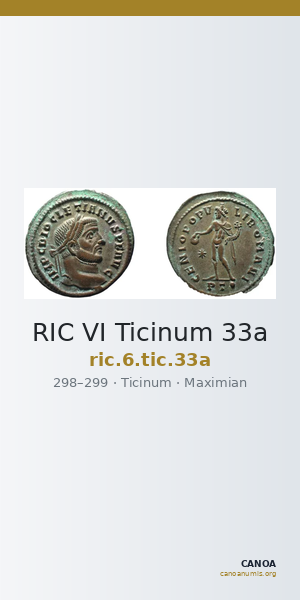 RIC VI Ticinum 33a — CANOA