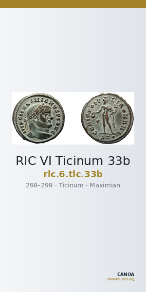 RIC VI Ticinum 33b — CANOA