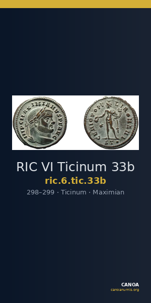 RIC VI Ticinum 33b — CANOA