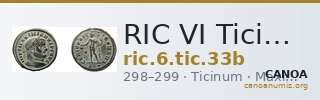 RIC VI Ticinum 33b — CANOA