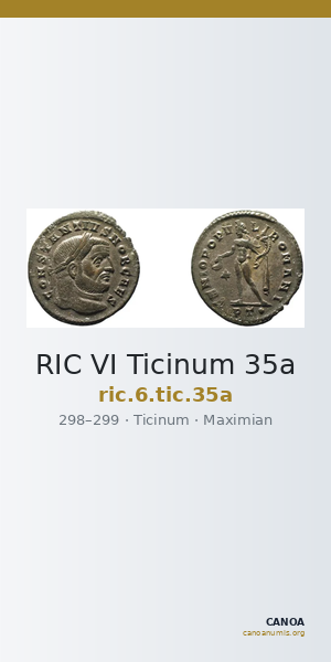 RIC VI Ticinum 35a — CANOA