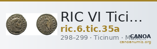 RIC VI Ticinum 35a — CANOA