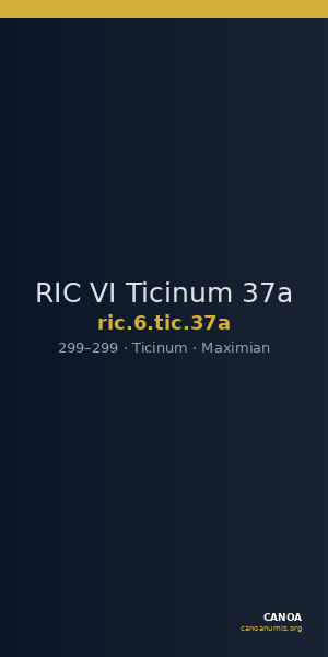 RIC VI Ticinum 37a — CANOA