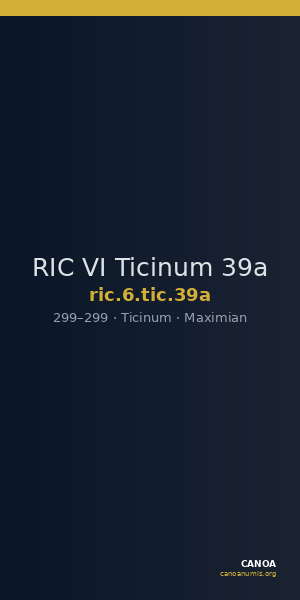 RIC VI Ticinum 39a — CANOA